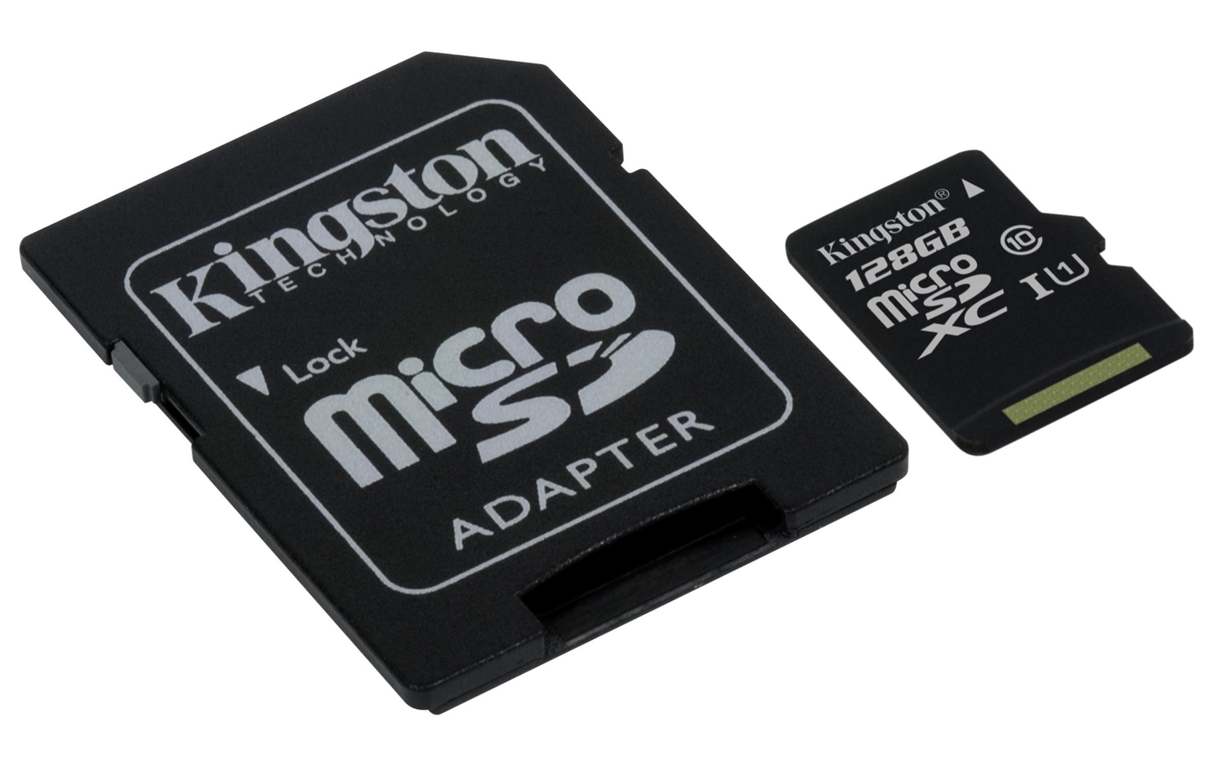 Micro SD 128Gb Kingston con adattatore SD CL10